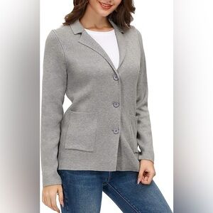 Sweater blazer Women's Gray by kancy kole